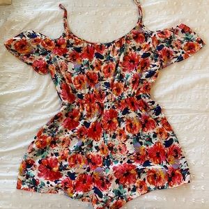 One Clothing LA Floral Print Romper | Size XL
